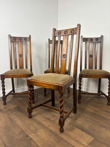 Vintage set four oak - set, high