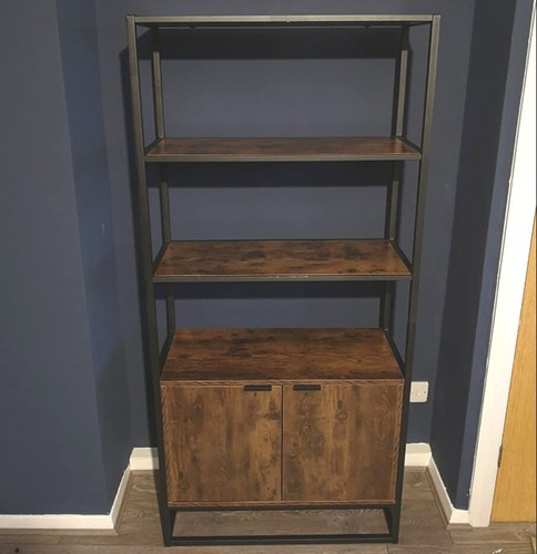 Vintage tall bookcase cabinet - vintage,