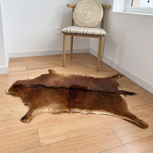 Red deer hide - red, deerskin