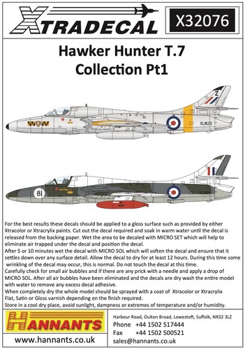 Xtradecal hawker hunter - xtradecal,