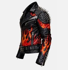 Men studded black - studded, leather