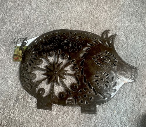 Pot belly pig metal wall - belly,