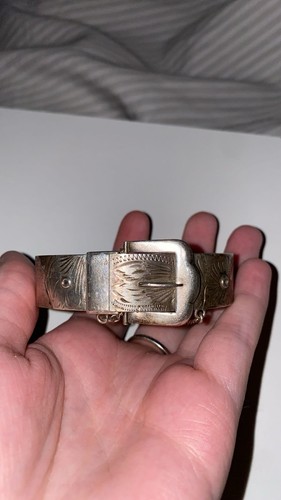 Sterling silver vintage buckle - silver,