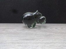 Small glass hippo hippopotamus 7x5cm