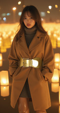 Women gold wide elastic - women,