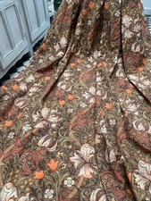 William Morris Golden Lily Curtains, LINEN, Vintage 1991, 50"W x 90" L