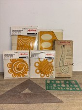 Bundle Of Vintage Drawing Templates Art Stencils Rotring Simplon