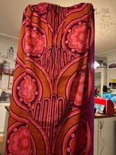 Vintage Heal's Fabric Peter Hall Pink Volution XL Single Curtain - Retro!