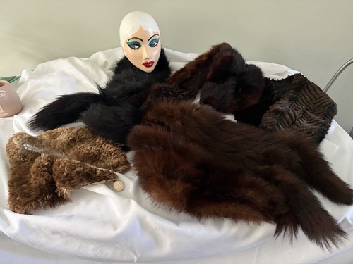 Antique vintage fur stoles - fur,