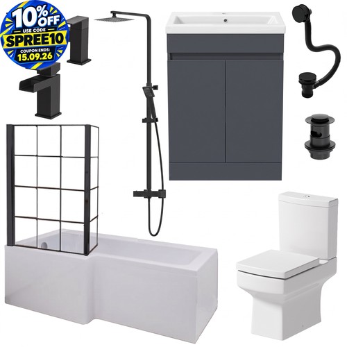 Complete bathroom suite black - complete,