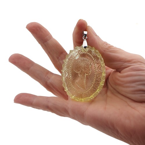 Large czech uranium jewelry - czech,