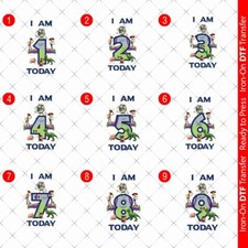 Toy Story Birthday Number DTF Iron On Heat transfer sticker ready to press 00028