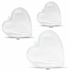Clear Fillable Heart Baubles