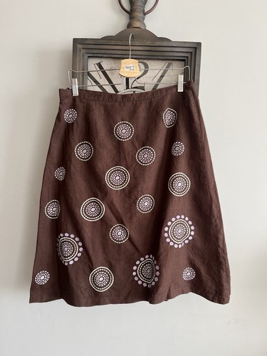 Bcasual brown linen skirt - bcasual,