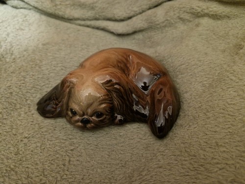 Vintage pekingese porcelain - pekingese,