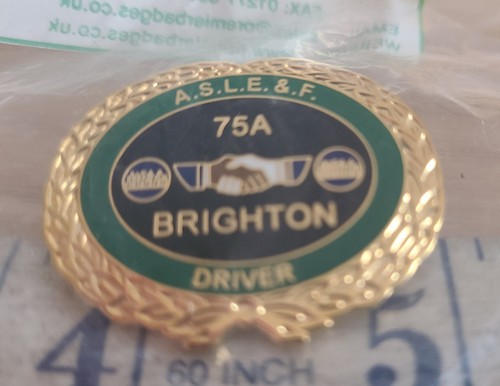 Brighton aslef enamel - aslef, badge