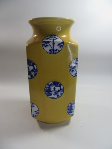 Vintage chinese yellow blue - vintage,