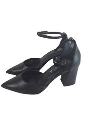 Carvela Black Leather Block