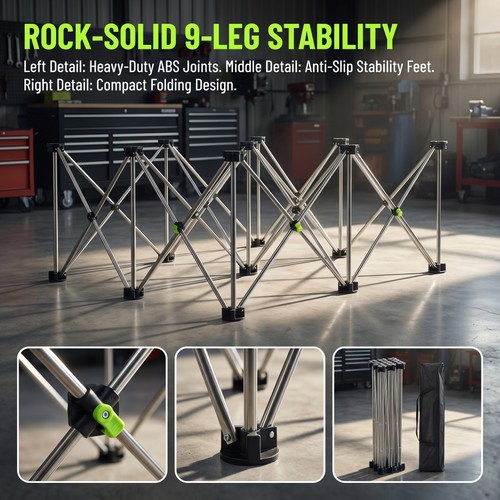 Folding workstand spider leg - folding,
