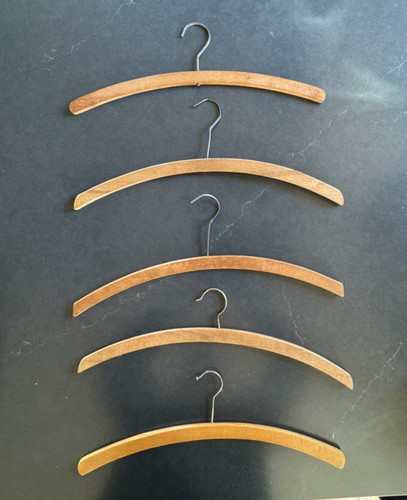 Vintage wood coat hangers - vintage, 5