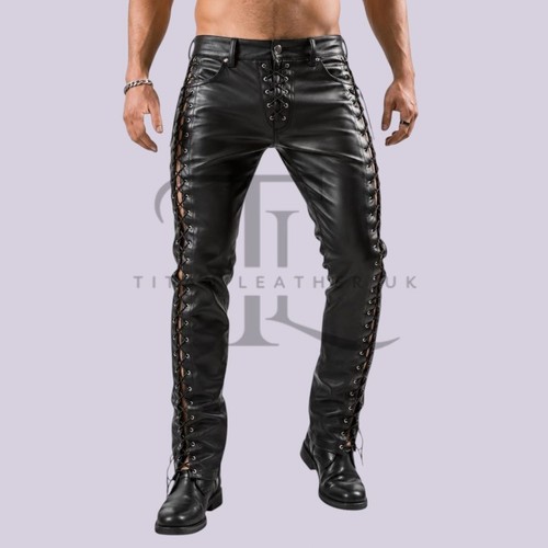 Men black lambskin - men’s, leather