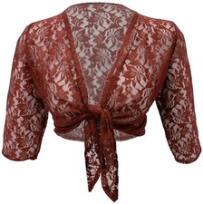Lace Mesh Bolero Shrug Top