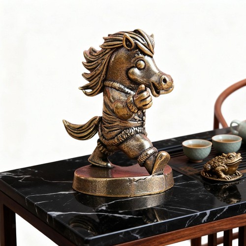 Brass horse statue animal - brass,
