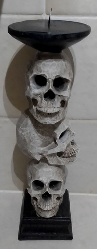 Skull candle holder ornamental - skull,