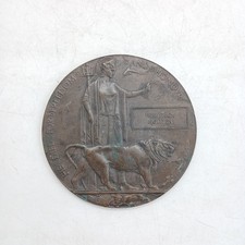 WW1 Dead Man's Penny Antique Bronze Memorial Plaque Of Frederick Holden