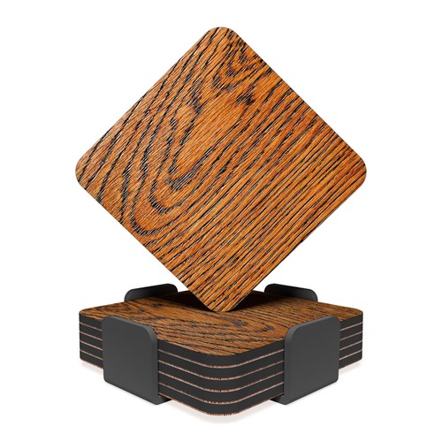Gutsy wood grain - wood, coasters