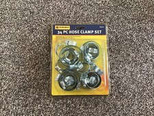 34Pc Assorted Jubilee Clip Set Hose Clamp Set With No Driver Stainless Steel New