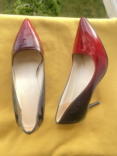 Red black patent heels - red, &
