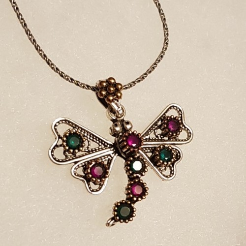 Ruby emerald necklace - ruby,