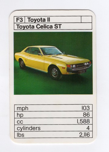 Ace trumps japanese - cars, 1977