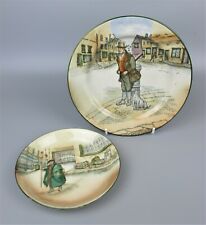 Royal Doulton Dickens Ware Bill Sykes Plate 7.5" & Tony Weller Saucer. Vintage.