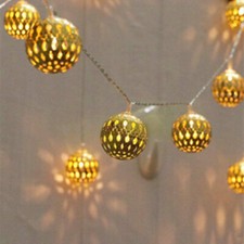 Party Decor Lamp Moroccan Ball LED Fairy Lights Battery Operated String Light UK