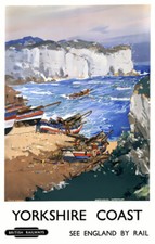 Vintage Yorkshire Coast Travel Poster British Railway Poster A2/A3/A4 TX448