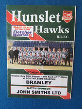 Hunslet Hawks v Bramley Rugby League Programme 20/8/97