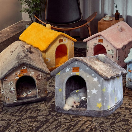 Foldable dog house pet cat - foldable,