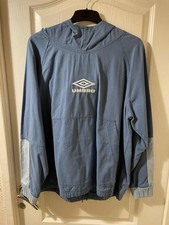 Umbro Maine Road Rare Vintage 90s Drill Top Hoodie Oasis - UK Size Large
