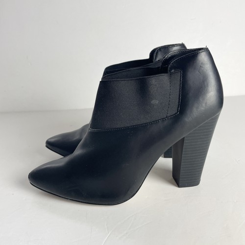 Red herring black faux - black, leather