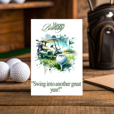Golf Lovers Birthday Card –