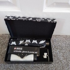 MORGAN 3-SET UMBRELLA GLOVES & PURSE MATCHING GIFT BRAND NEW IN BOX 