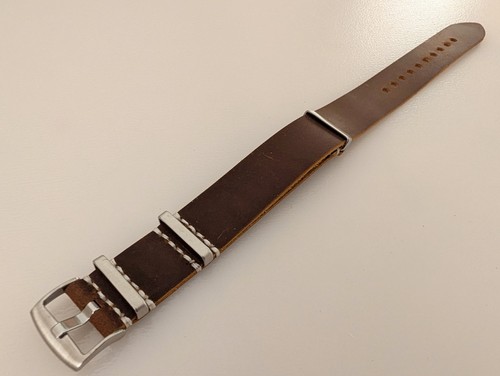 Brown calfskin leather one - calfskin,