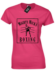 MIGHTY MICK'S BOXING LADIES T SHIRT ROCKY GYM APOLLO CREED DRAGO MOVIE CULT GIFT