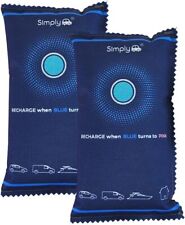 PAIR - Reusable Car Dehumidifier Clear Windscreen Moisture Damp Absorber Gel Bag