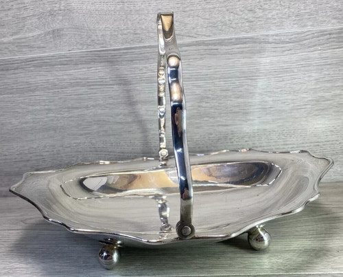 Antique silver plate bowl - antique,