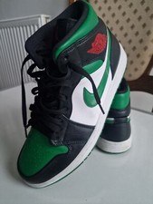 JORDAN 1 MID PINE GREEN TOE BLACK UK  8.5 EUR 43 (2019)