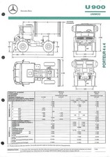 1990 Mercedes Unimog / U 900 WORKING 4 X 4 / TECHNICAL SHEET