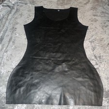 Black Latex mini Dress Size